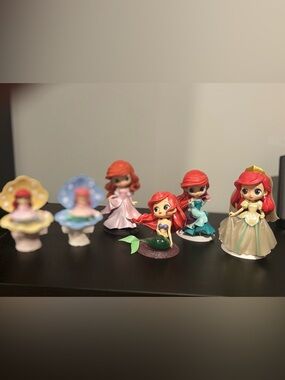 Red-Haired Mermaid Figurine Toy - Playful Ocean Doll